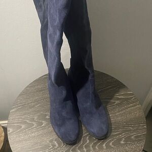 Lucky Brand Navy Over the Knee Boots